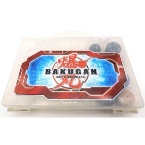 Lot of 8 Bakugan Battle Brawlers in Clear Case Subterra Darkus Aquos Wormquake